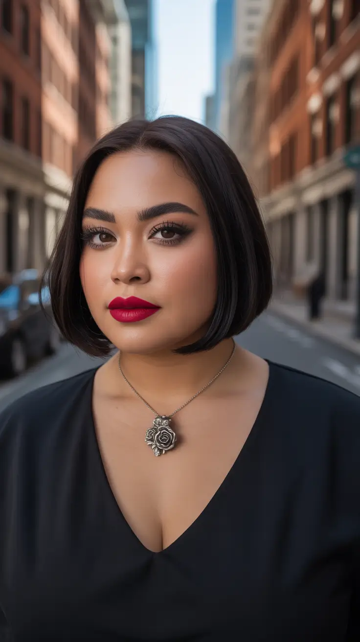 haircuts for thin fine hair Polished Short Bob With Clean Symmetry