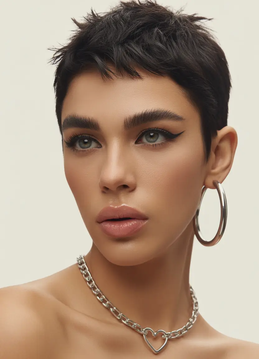 pixie haircuts Raven Micro-Pixie With Soft Grunge Texture