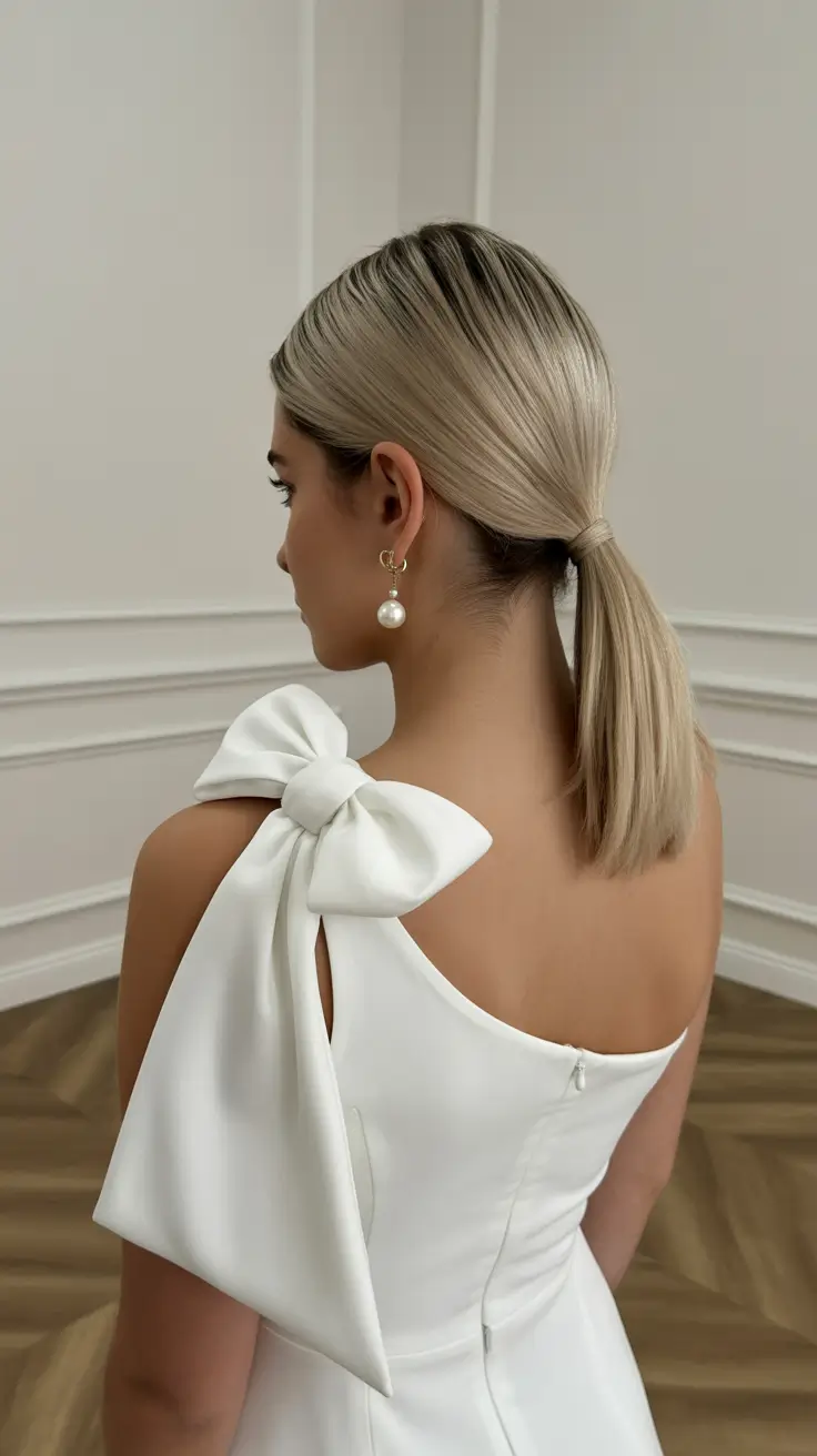 straight hairstyle Soft Platinum Tail With Understated Grace