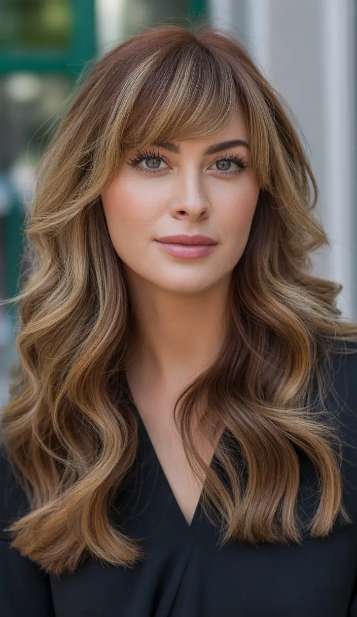 haircut Soft Wavy Medium Cut With Blended Face-Framing Highlights